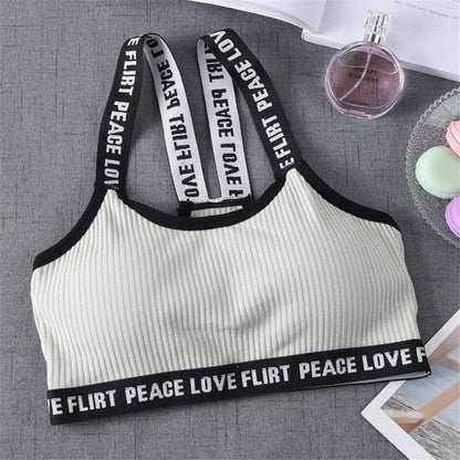 Sport Cropped Top Bra, For Women's Sportswear