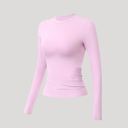 Timeoff 5-Piece Solid Sports Tee Set round Neck Slim Stretchy Ideal for Yoga Gym Workouts Women'S Athletic Wear Sporty Style Clothes Gym Shirts Workout Tops Oversized Gym Shirts Fitness Outfit