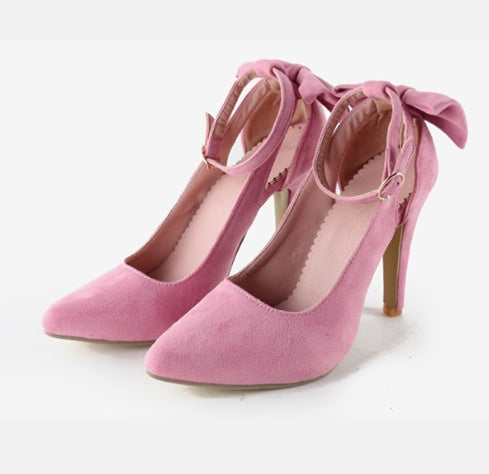 Women's Bow Pointed-Toe High Heels