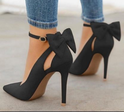 Women's Bow Pointed-Toe High Heels