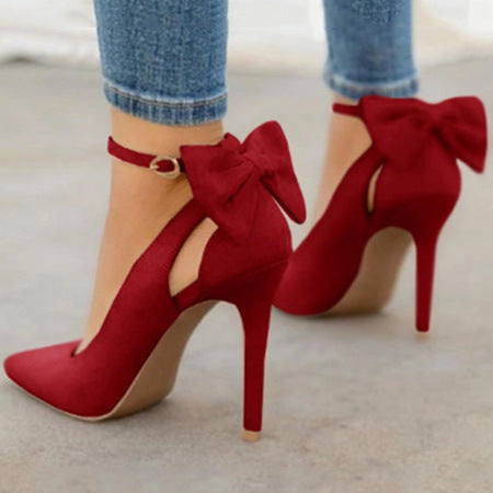 Women's Bow Pointed-Toe High Heels