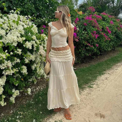2-Piece Women's Ruffle Vacay Set
