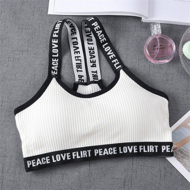 Sport Cropped Top Bra, For Women's Sportswear