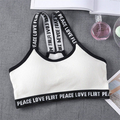 Sport Cropped Top Bra, For Women's Sportswear