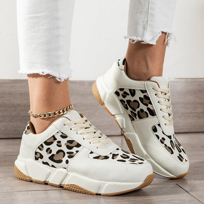 Women's Leopard Running Sneakers