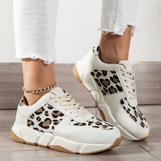 Women's Leopard Running Sneakers