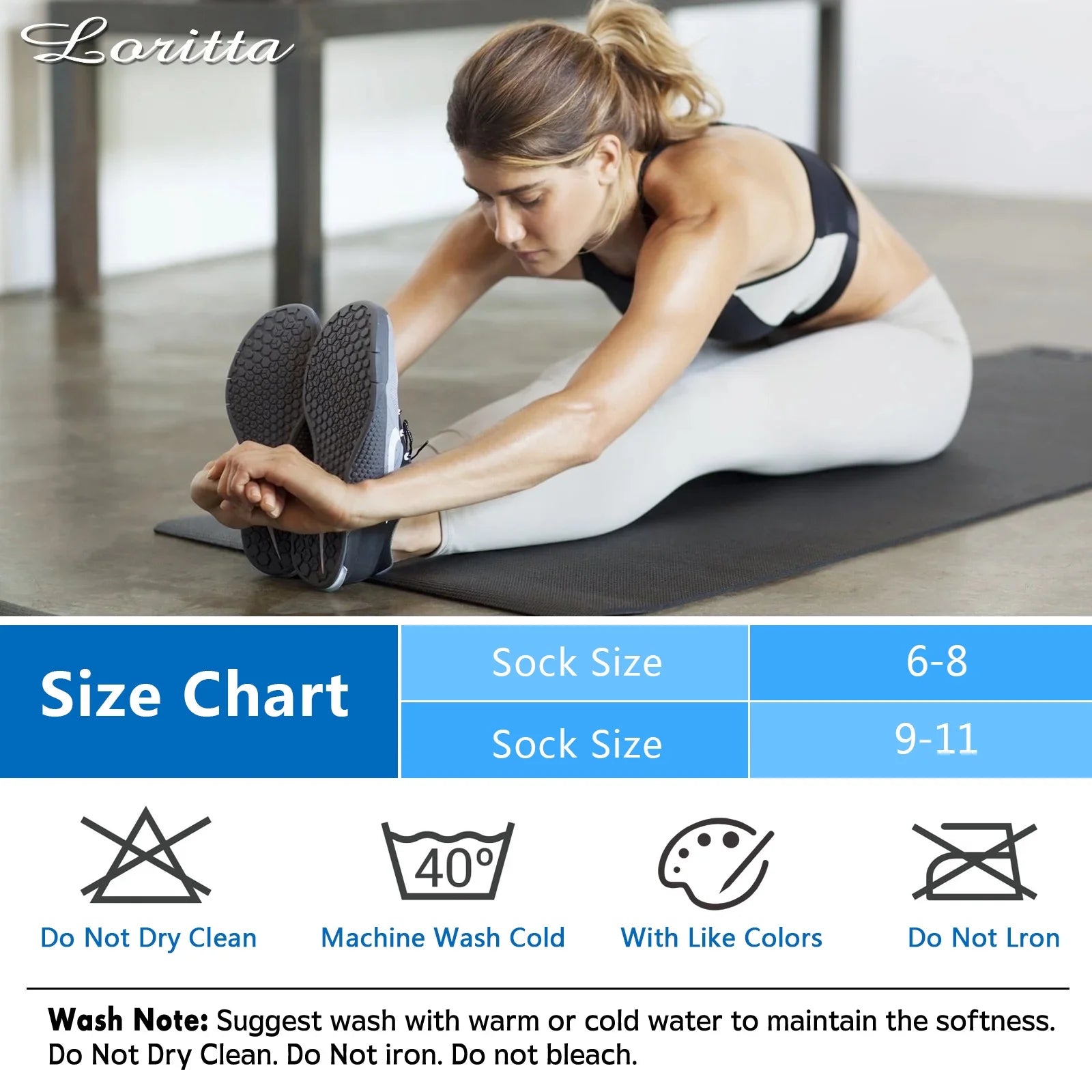 Womens Ankle Socks, Athletic Running Sports Cushioned Colored Socks 6 Pairs, Size 6-8