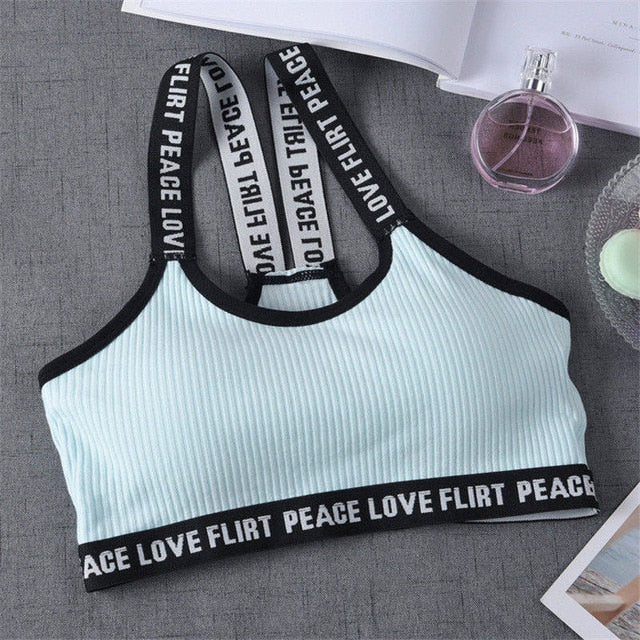 Sport Cropped Top Bra, For Women's Sportswear