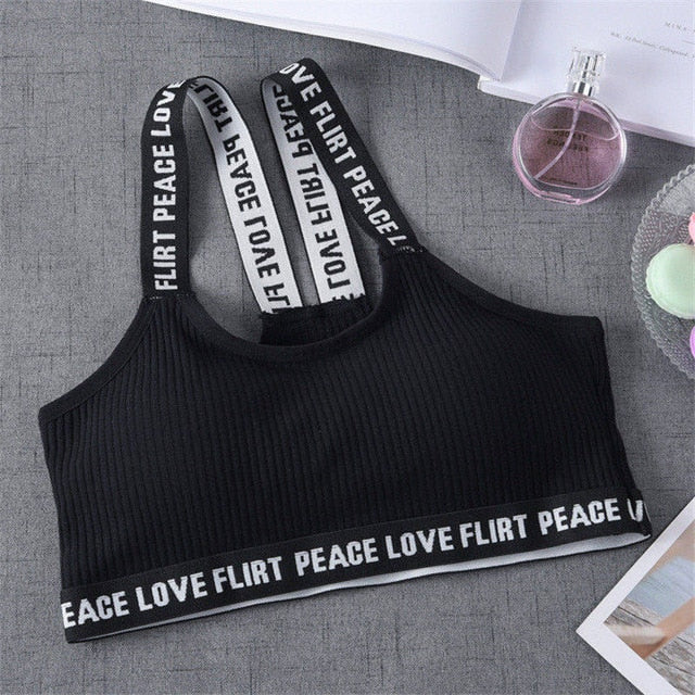 Sport Cropped Top Bra, For Women's Sportswear