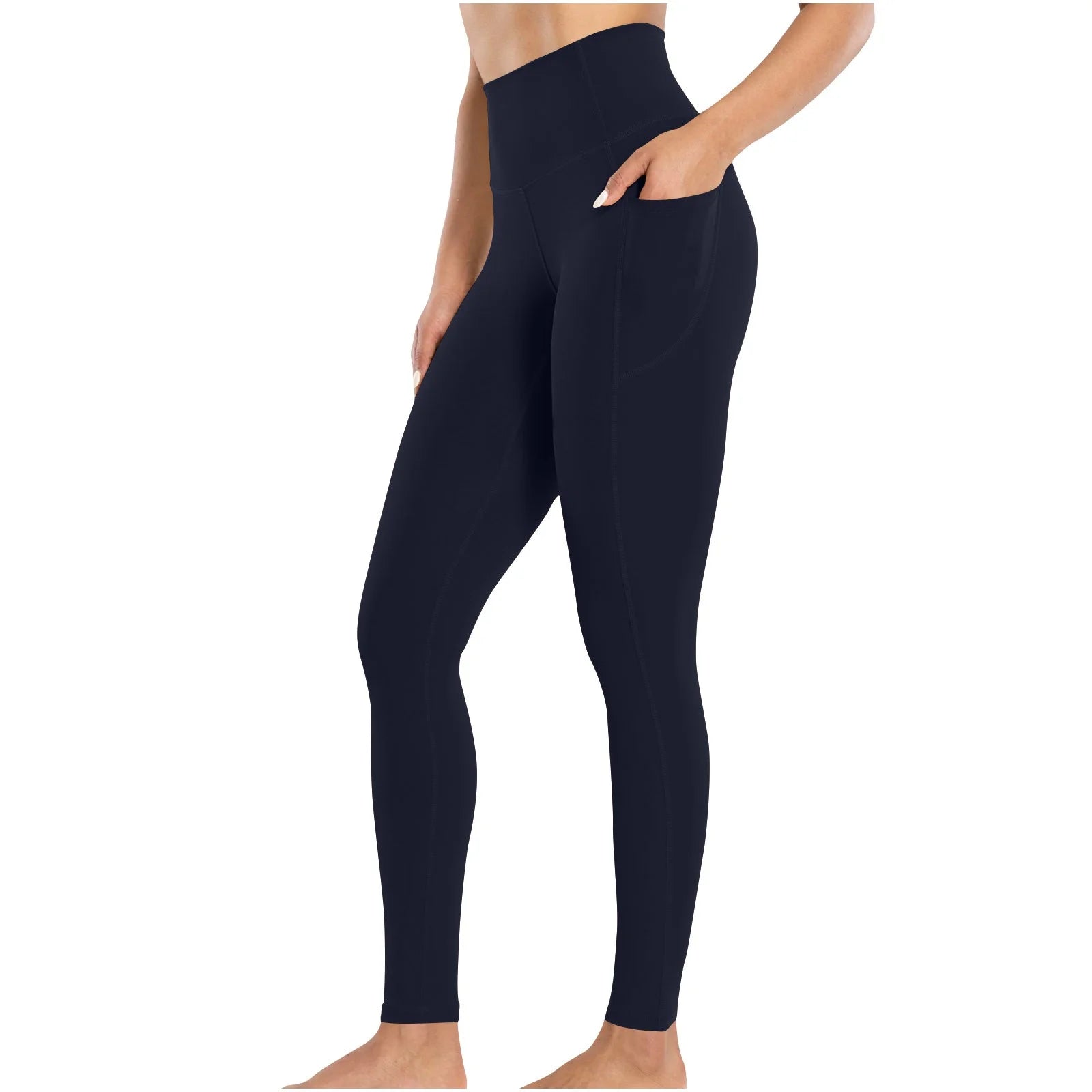 High Waist Leggings for Women, Butt Lifting Tummy Control Compression Workout Sports Yoga Pants with Pockets