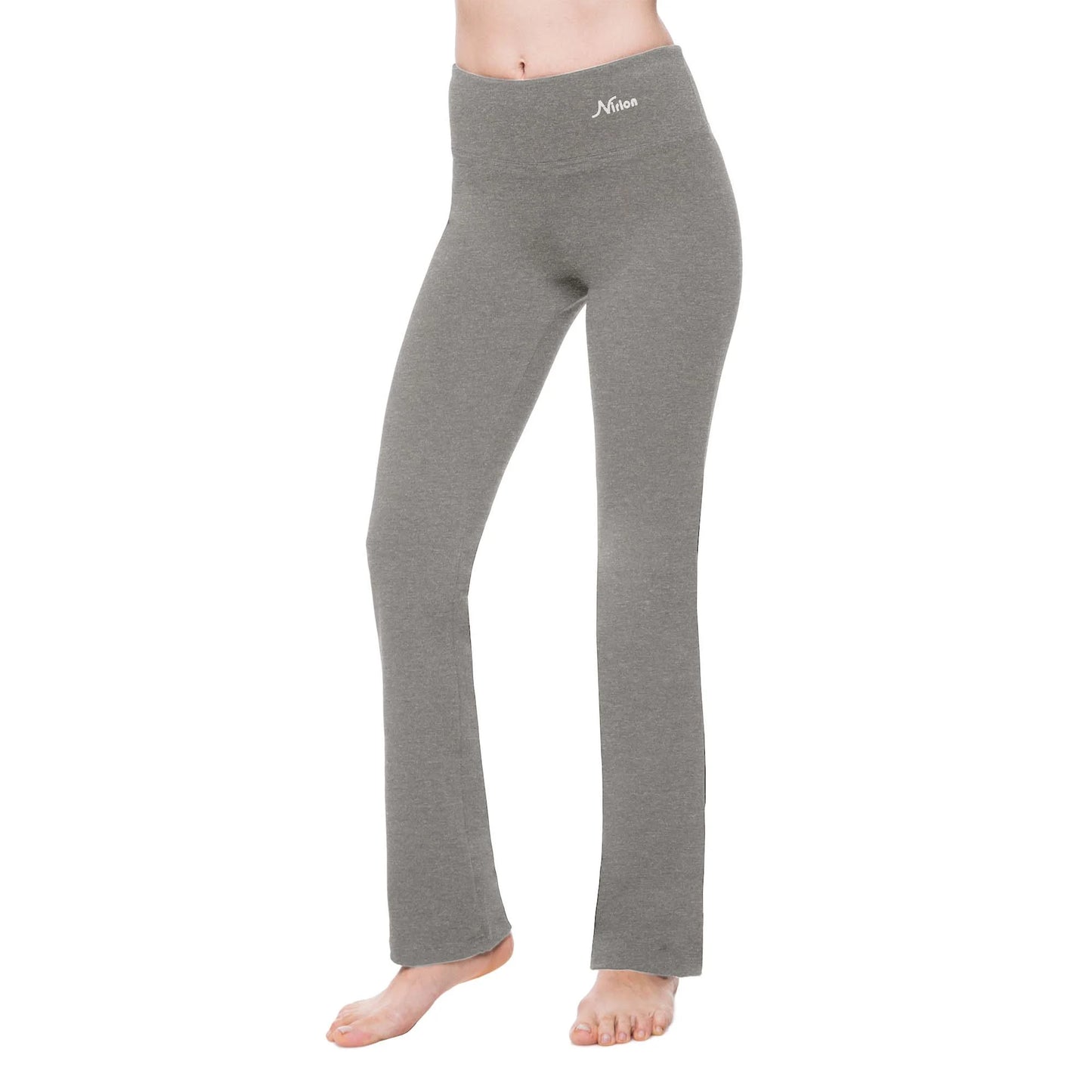 Straight Leg Yoga Pants for Women - High Waisted Workout Leggings