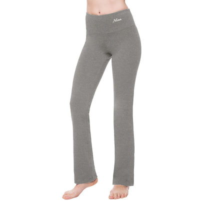 Straight Leg Yoga Pants for Women - High Waisted Workout Leggings
