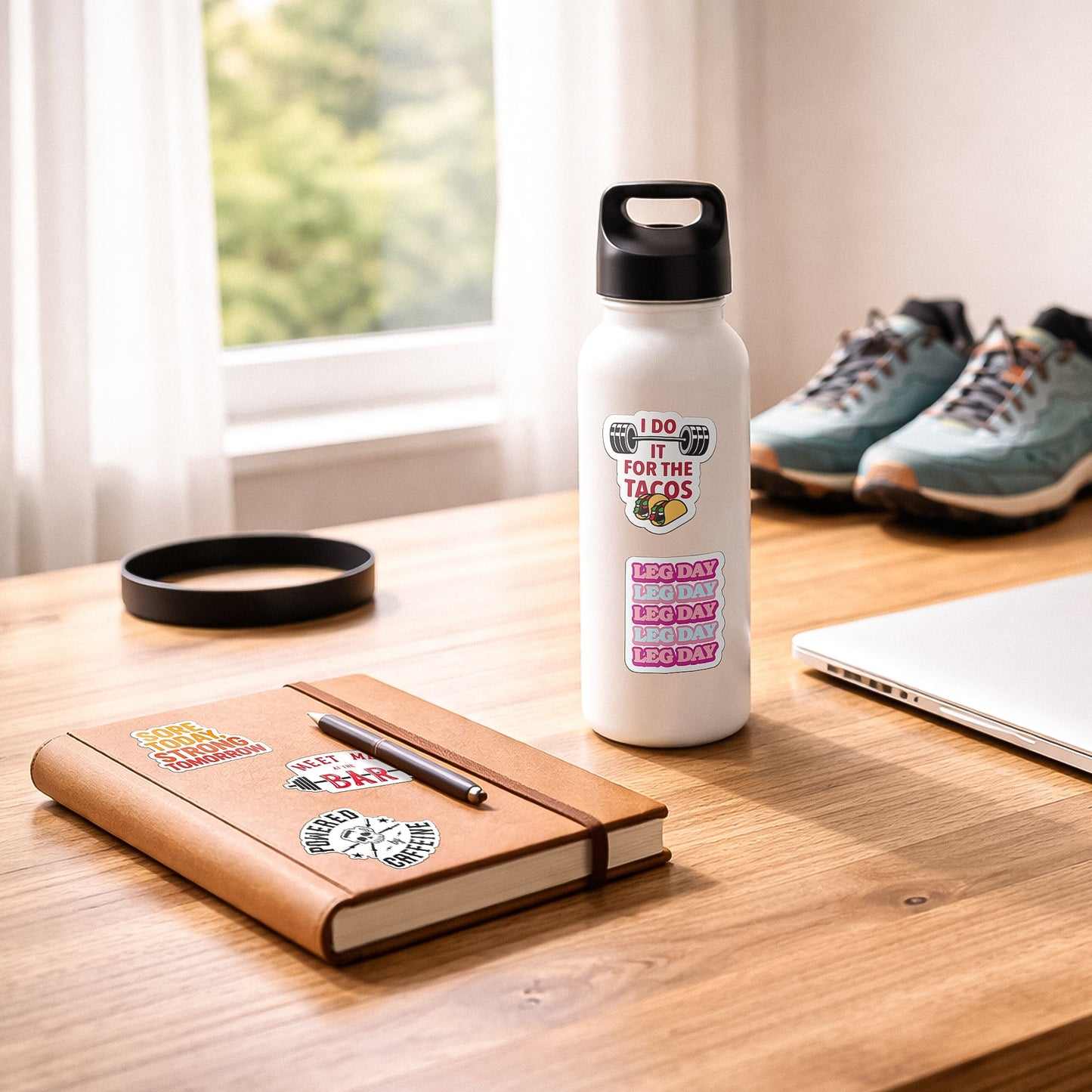 Gym Stickers 45-Pack - Workout Stickers for your Water Bottle