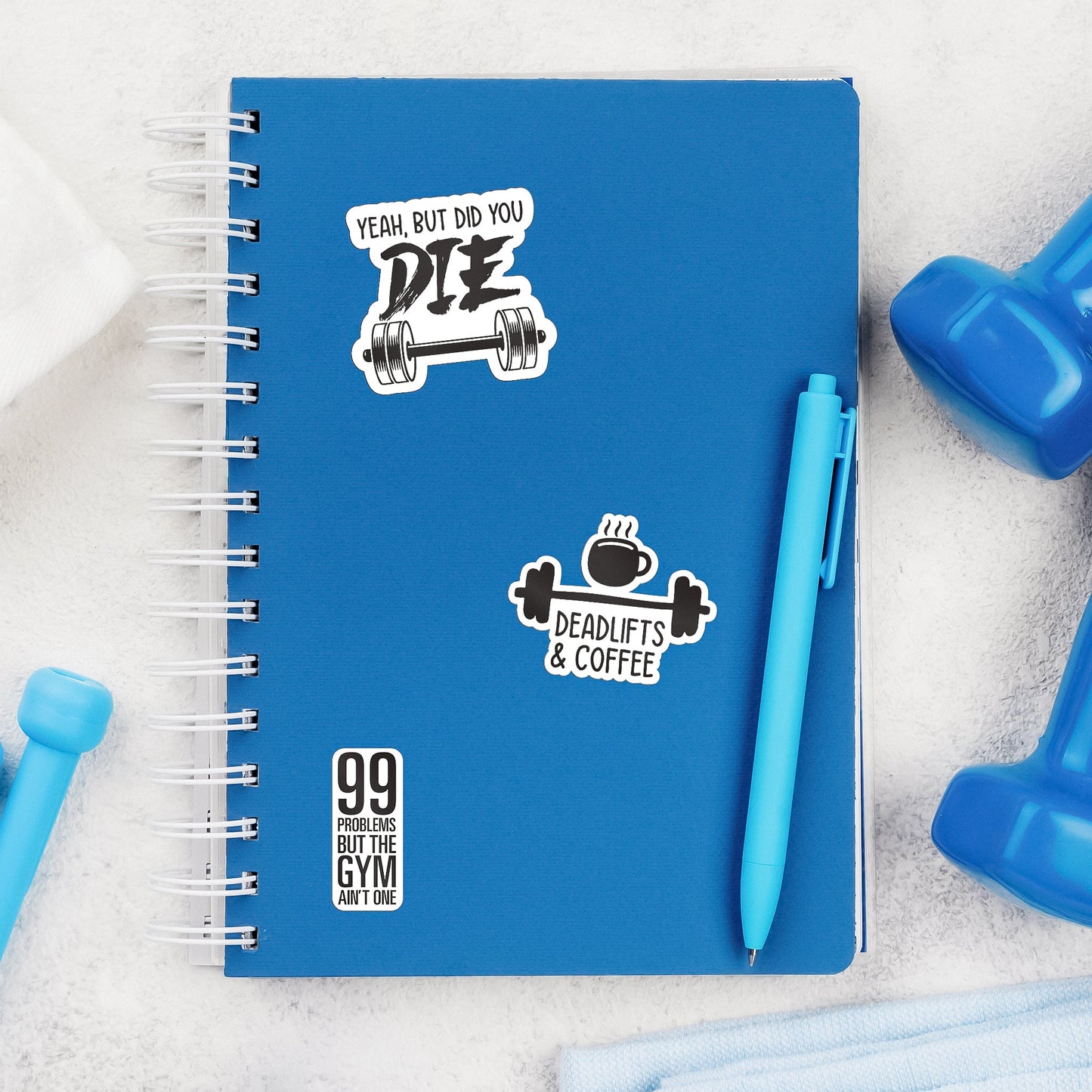 Gym Stickers 45-Pack - Workout Stickers for your Water Bottle