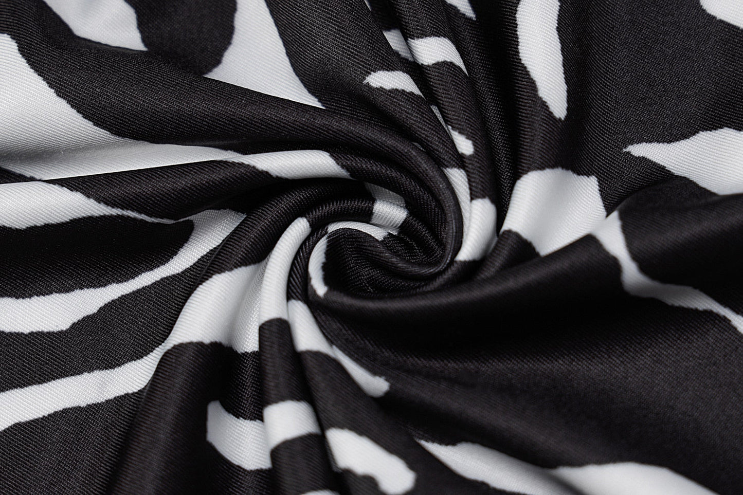 Zebra Print Long Sleeve V-Neck Mini Dress