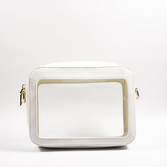Michelle Clear Crossbody Handbag - White