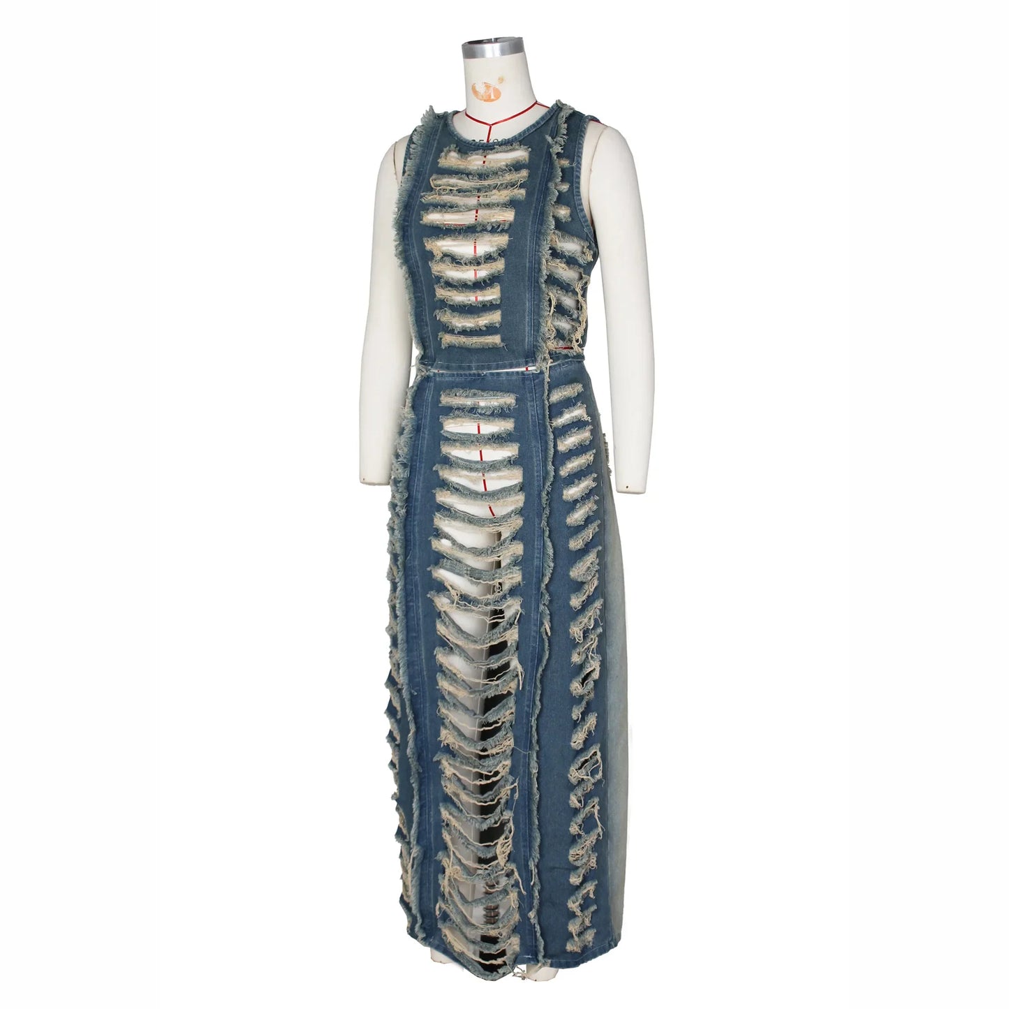 Women's Sleeveless Crop Tank Tops and Split Side Maxi Skirt