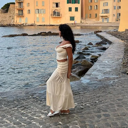 2-Piece Women's Ruffle Vacay Set