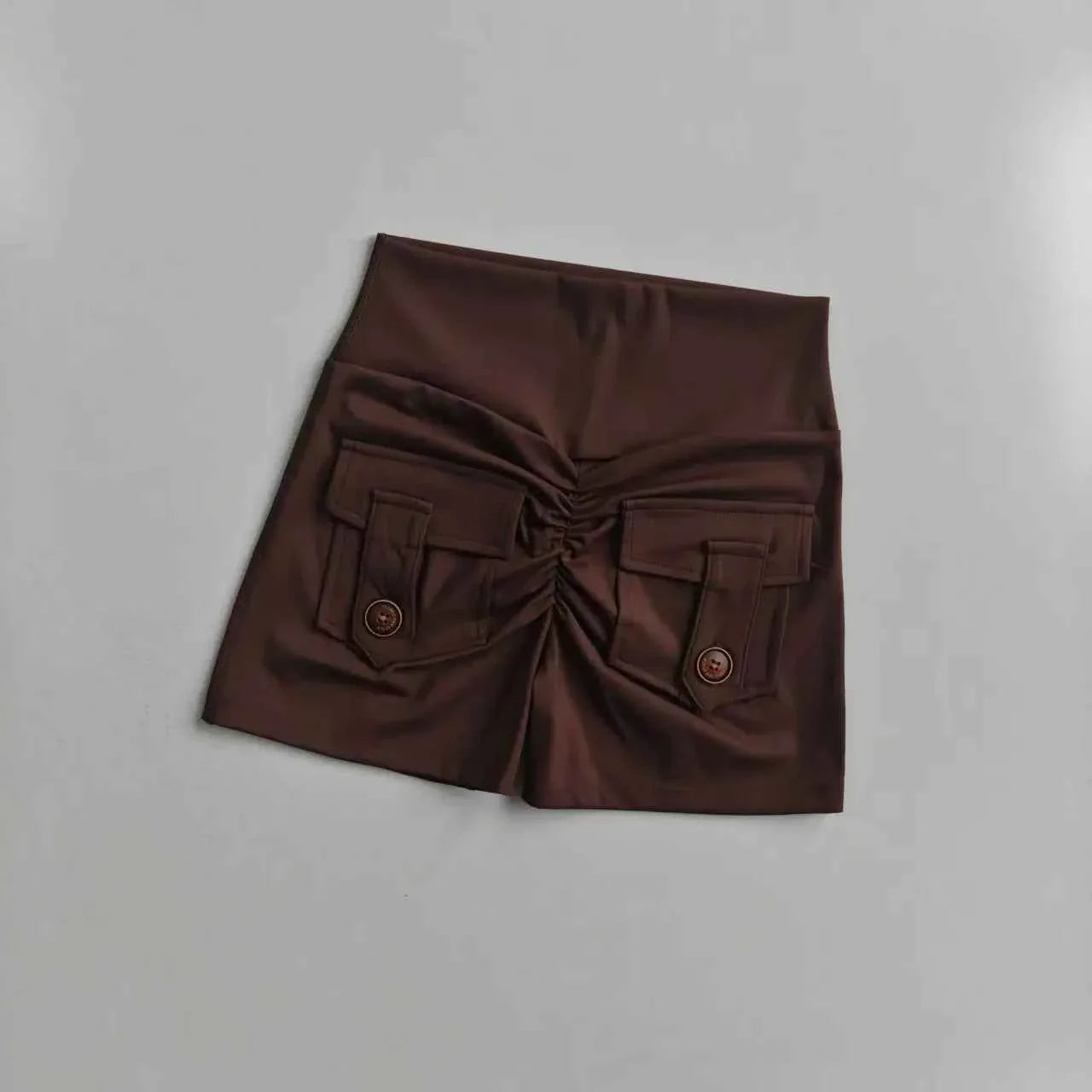 Women's High Waist Seamless Fitness Shorts with Pockets