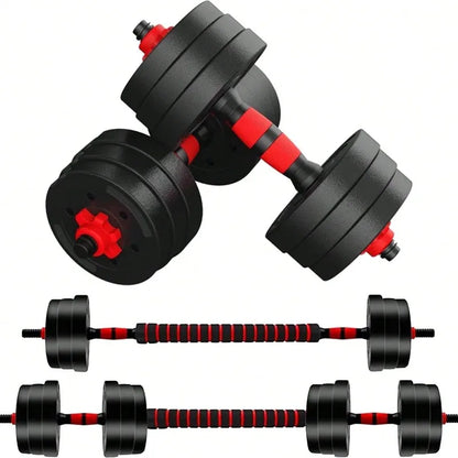 5–44 LB (2.3–20 kg) Adjustable Dumbbell to Barbell Set