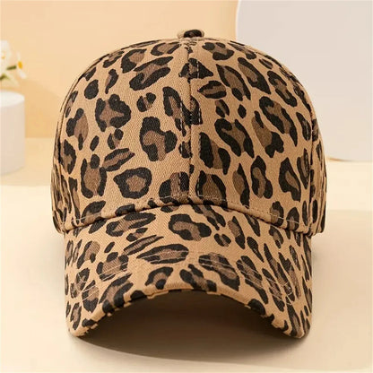 Leopard print baseball cap, fashion, casual lovers