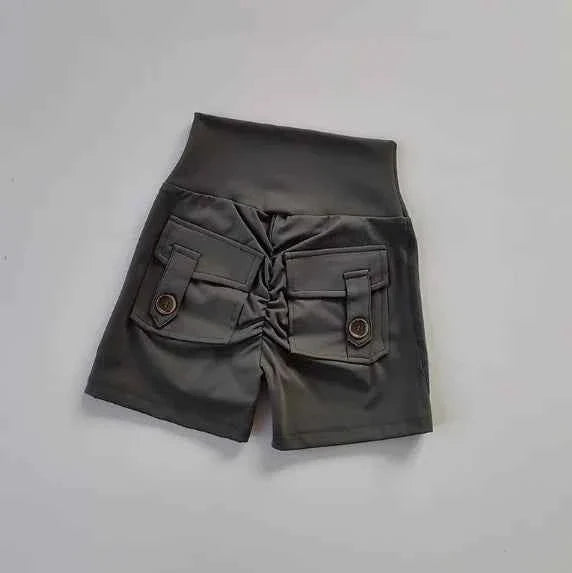 Women's High Waist Seamless Fitness Shorts with Pockets