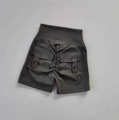 Women's High Waist Seamless Fitness Shorts with Pockets