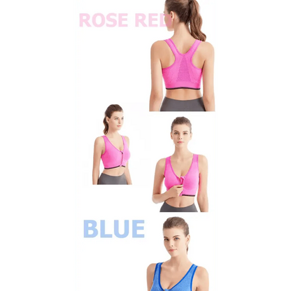 Women's Dazzling Zip-up Sports Bra