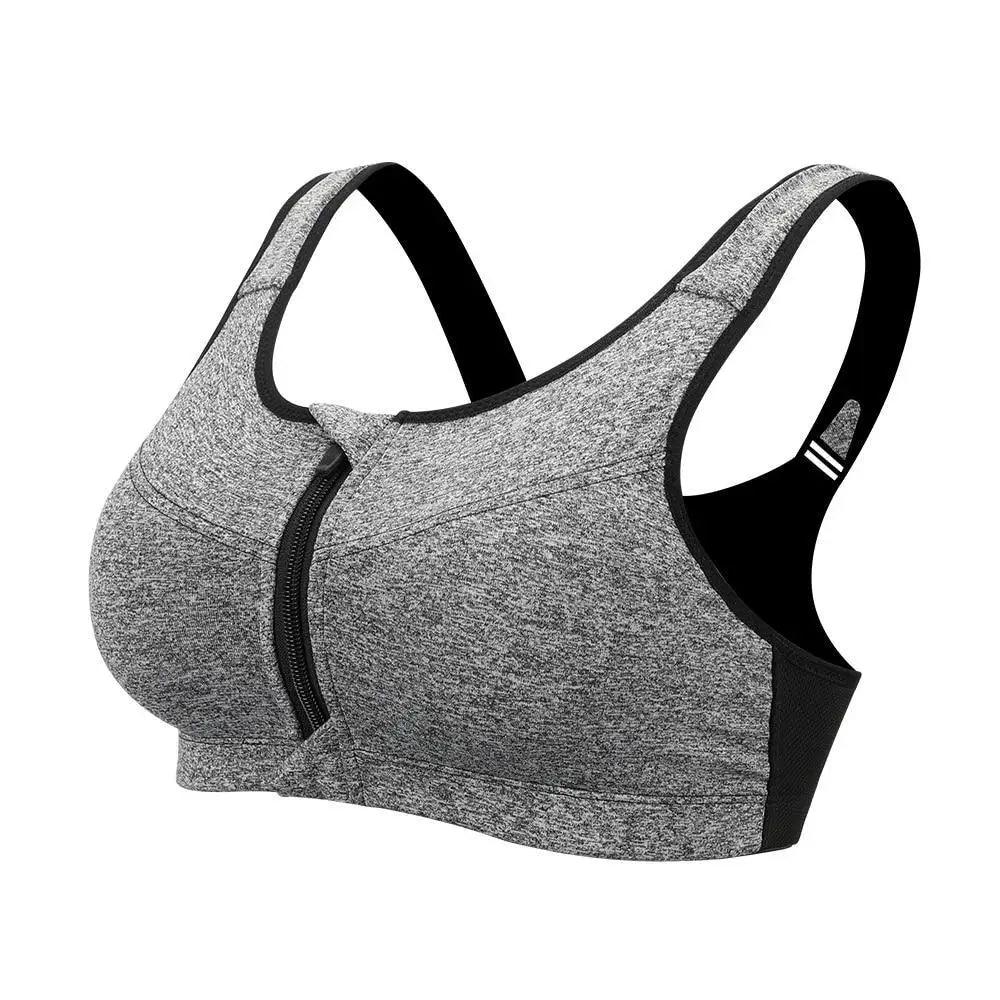 Women's Dazzling Zip-up Sports Bra