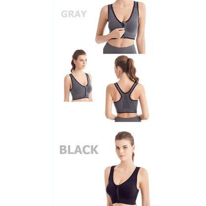 Women's Dazzling Zip-up Sports Bra