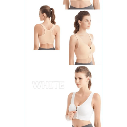 Women's Dazzling Zip-up Sports Bra